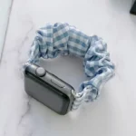 Single Loop Elasticity Cloth Grid Watchband For Apple Watch Series - Image 4