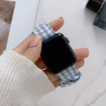 Single Loop Elasticity Cloth Grid Watchband For Apple Watch Series - Image 6