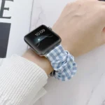 Single Loop Elasticity Cloth Grid Watchband For Apple Watch Series - Image 2