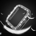 Double-Row Diamond PC Watch Case For Apple Watch Series - Image 2