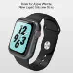 Mutural Liquid Silicone Watchband, For Apple Watch Series 7 41mm / 6 & SE & 5 & 4 40mm / 3 & 2 & 1 38mm, For Apple Watch Series 8&7 45mm / SE 2&6&SE&5&4 44mm / 3&2&1 42mm... - Image 4