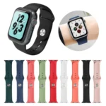 Mutural Liquid Silicone Watchband, For Apple Watch Series 7 41mm / 6 & SE & 5 & 4 40mm / 3 & 2 & 1 38mm, For Apple Watch Series 8&7 45mm / SE 2&6&SE&5&4 44mm / 3&2&1 42mm... - Image 2