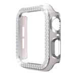 Double-Row Diamond Two-color Electroplating PC Watch Case For Apple Watch Series