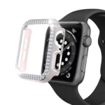 Double-Row Diamond Two-color Electroplating PC Watch Case For Apple Watch Series - Image 6