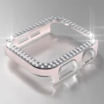 Double-Row Diamond Two-color Electroplating PC Watch Case For Apple Watch Series - Image 7