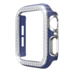 Double-Row Diamond Two-color Electroplating PC Watch Case For Apple Watch Series