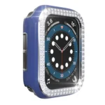 Double-Row Diamond Two-color Electroplating PC Watch Case For Apple Watch Series - Image 4