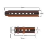 22mm Double Patch Leather Tricolor Watch Strap for Huawei Watch GT 3 46mm - Image 2