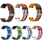 22mm Double Patch Leather Tricolor Watch Strap for Huawei Watch GT 3 46mm - Image 3