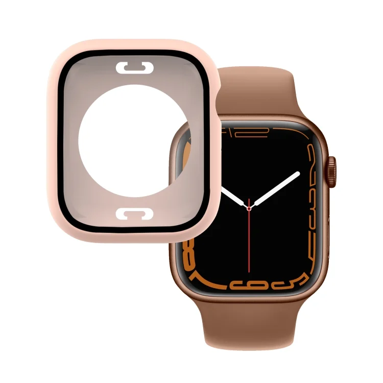 PC + Tempered Glass Film Waterproof Watch Case with Lower Cover For Apple Watch Series