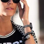 Four-row Diamond-set Metal Watchband For Apple Watch Series - Image 6