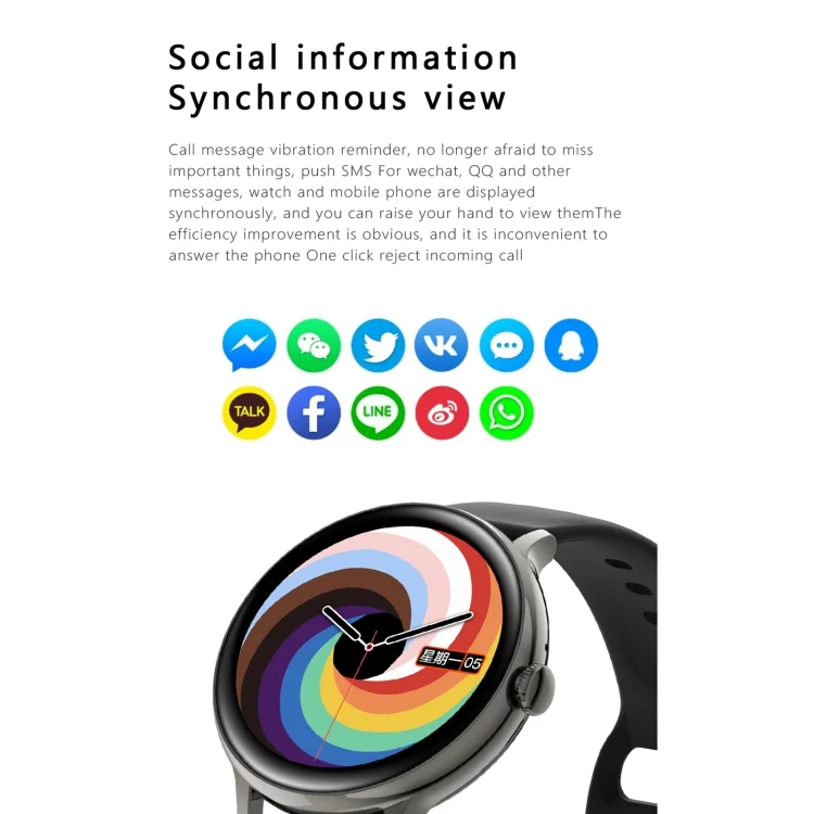 EDA002833501_B2.webp Q71 Pro 1.28 inch TFT Screen Silicone Strap Smart Watch, Support Bluetooth Call / Menstrual Cycle Reminder - Image 3