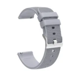 Pockmarked Silver Buckle Silicone Watch Strap for Huawei Watch / Samsung Galaxy Watch - Image 3
