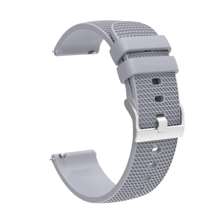 EDA002835001A_1.webp Pockmarked Silver Buckle Silicone Watch Strap for Huawei Watch / Samsung Galaxy Watch - Image 3