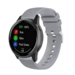 Pockmarked Silver Buckle Silicone Watch Strap for Huawei Watch / Samsung Galaxy Watch - Image 6