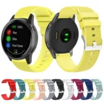 Pockmarked Silver Buckle Silicone Watch Strap for Huawei Watch / Samsung Galaxy Watch - Image 2
