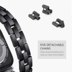 Universal Four-Row Diamond Metal Watch Band - Image 5
