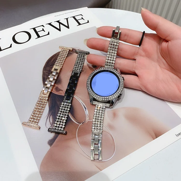 EDA002887801_B2.webp Universal Four-Row Diamond Metal Watch Band - Image 3
