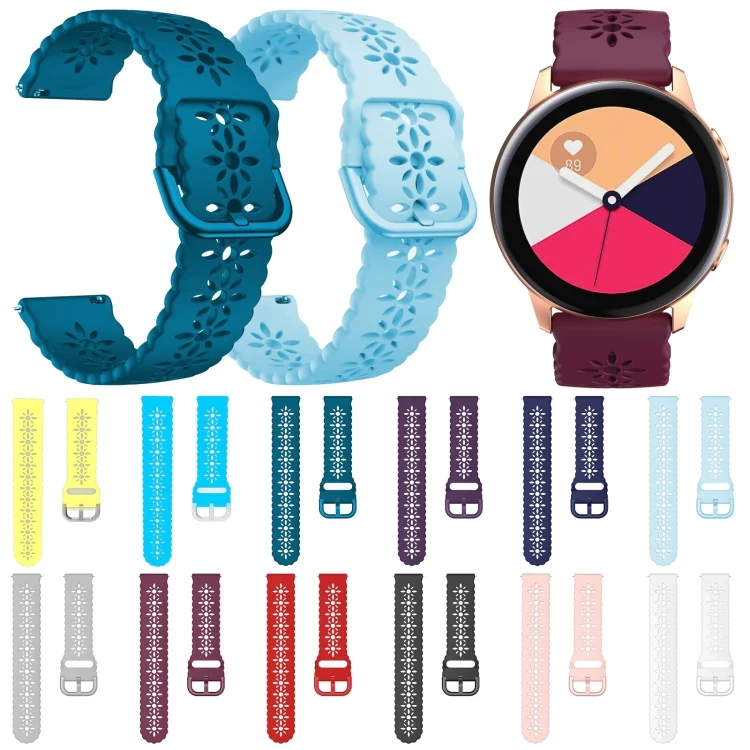 EDA002949101_B2.webp Plum Blossom Hollowed Silicone Watch Band - Image 3