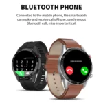SK7Plus 1.28 inch IPS Screen Leather Strap Smart Watch, Support Bluetooth Call/Sleep Monitoring - Image 2