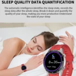 SK7Plus 1.28 inch IPS Screen Leather Strap Smart Watch, Support Bluetooth Call/Sleep Monitoring - Image 3