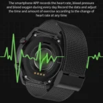 SK7Plus 1.28 inch IPS Screen Leather Strap Smart Watch, Support Bluetooth Call/Sleep Monitoring - Image 4
