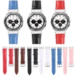 Slub Texture Leather Watch Band - Image 2