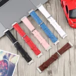Slub Texture Leather Watch Band - Image 3