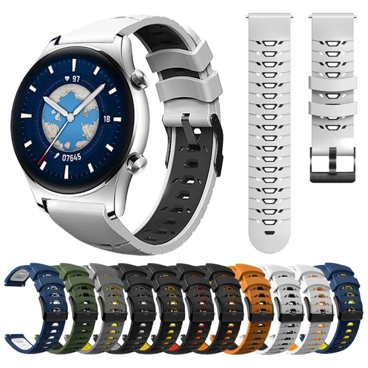 EDA003049001_B2.webp Trapezoidal Three-row Hole Silicone Watch Band - Image 3