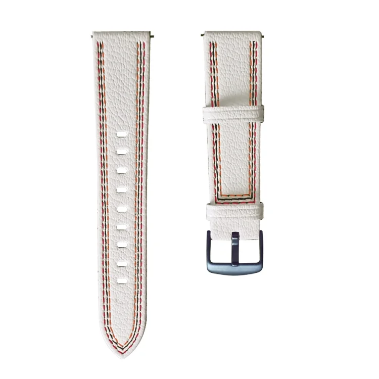 EDA003049401A_1.webp Tricolor Stitching Genuine Leather Watch Band - Image 4