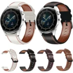 Tricolor Stitching Genuine Leather Watch Band - Image 3