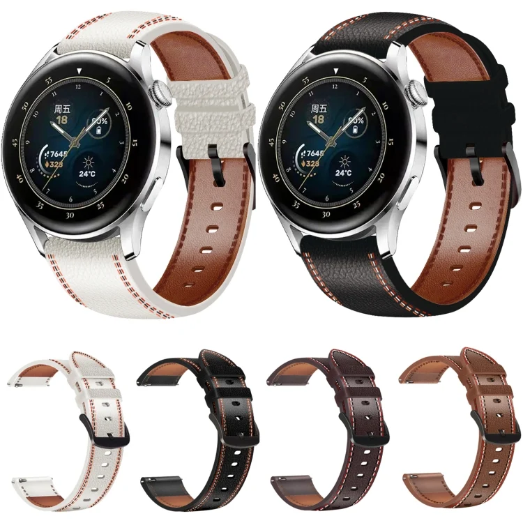 EDA003049401_B2.webp Tricolor Stitching Genuine Leather Watch Band - Image 3