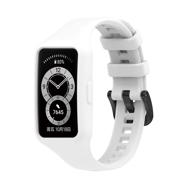 For Huawei Band 7 / 6 Pro / 6 / Honor Band 6 Universal Integrated Silicone Watch Band