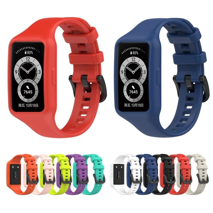 EDA003053201_B1.webp For Huawei Band 7 / 6 Pro / 6 / Honor Band 6 Universal Integrated Silicone Watch Band - Image 2