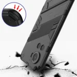 Punk Armor PC + TPU Phone Case with Holder, For OnePlus Ace 5G - Image 3