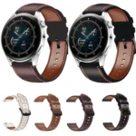 For Huawei Watch GT 3 46mm / GT Runner 22mm Tricolor Stitching Genuine Leather Watch Band - Image 3