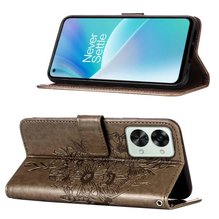 EDA003120201A_3.webp Embossed Butterfly Leather Phone Case, For OnePlus Nord 2T 5G, For OnePlus Nord CE 2 Lite 5G - Image 4