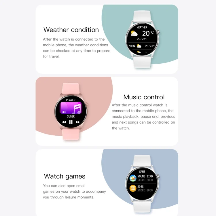 EDA003140401_B2.webp KC08 1.28 inch IPS Screen Smart Wristband, Support Sleep Monitoring/Heart Rate Monitoring - Image 3