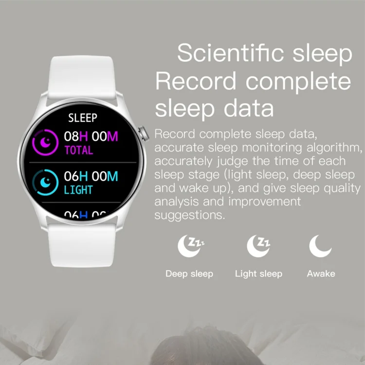 EDA003140401_B4.webp KC08 1.28 inch IPS Screen Smart Wristband, Support Sleep Monitoring/Heart Rate Monitoring - Image 5