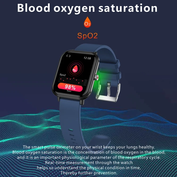 EDA003140601_B4.webp Q9 Pro 1.7 inch TFT HD Screen Smart Watch, Support Body Temperature Monitoring/Heart Rate Monitoring - Image 5