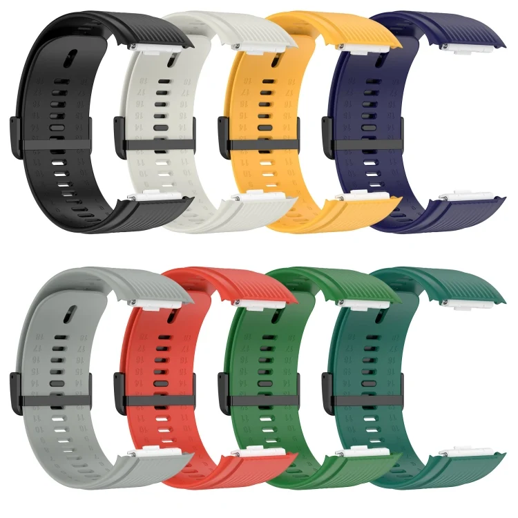 EDA003144701_B3.webp Solid Color Silicone Watch Band with Buckle - Image 4