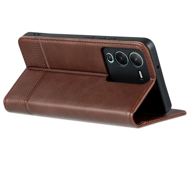 EDA003148701A_4.webp AZNS Magnetic Calf Texture Leather Phone Case, For vivo S15 - Image 5
