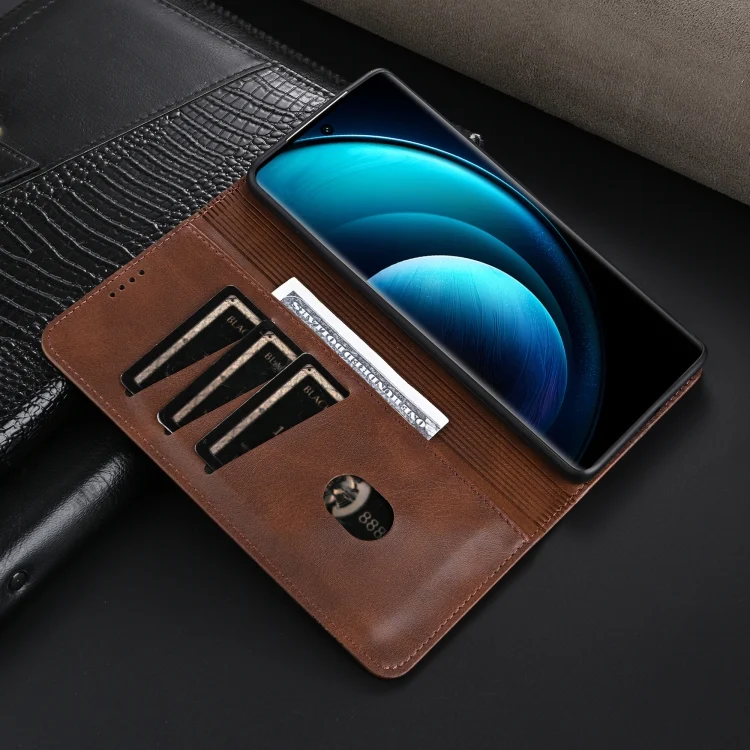 EDA003148709A_3.webp AZNS Magnetic Calf Texture Leather Phone Case, For vivo X100, For vivo Y200 5G, For vivo Y36 Global - Image 4