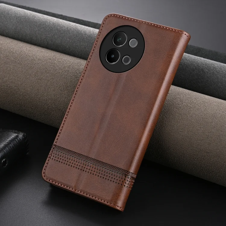 EDA003148713A_2.webp AZNS Magnetic Calf Texture Leather Phone Case, For vivo S18e, For vivo S18, For vivo Y100i 5G - Image 3