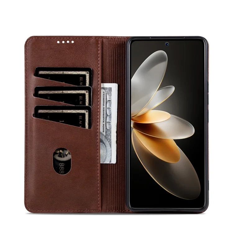 EDA003148713A_3.webp AZNS Magnetic Calf Texture Leather Phone Case, For vivo S18e, For vivo S18, For vivo Y100i 5G - Image 4