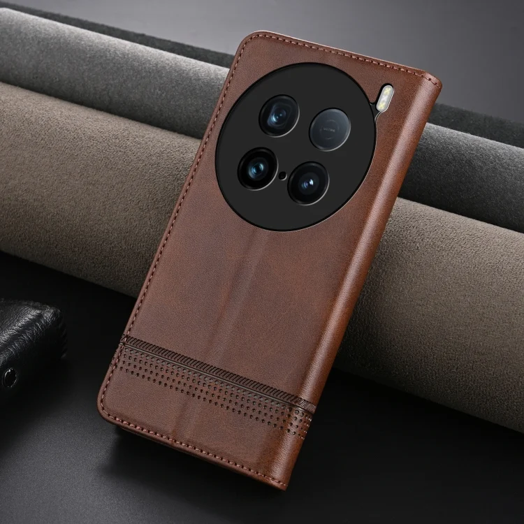 EDA003148719A_2.webp AZNS Magnetic Calf Texture Leather Phone Case, For vivo X100 Ultra, For vivo Y37 / Y37m 5G / Y36t 5G, For vivo Y18 / Y18s - Image 3