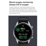 AK32 1.36 inch IPS Touch Screen Smart Watch, Support Bluetooth Calling/Blood Oxygen Monitoring,Style: Steel Watch Band - Image 3