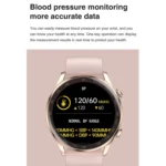 AK32 1.36 inch IPS Touch Screen Smart Watch, Support Bluetooth Calling/Blood Oxygen Monitoring,Style: Steel Watch Band - Image 4