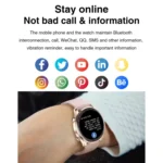 AK32 1.36 inch IPS Touch Screen Smart Watch, Support Bluetooth Calling/Blood Oxygen Monitoring,Style: Steel Watch Band - Image 5