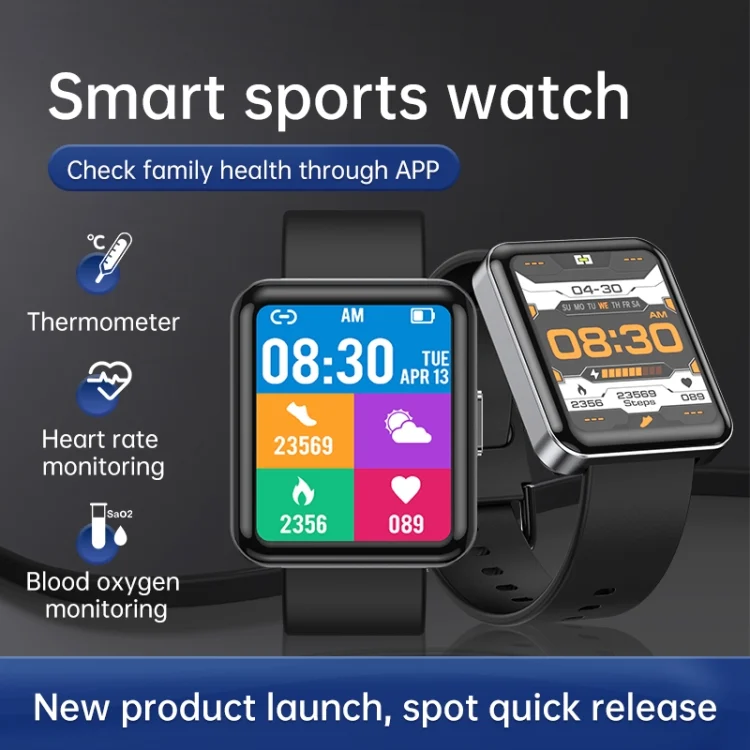 EDA003236101_B1.webp Q333 1.7 inch Screen Sports Bluetooth Smart Watch - Image 2